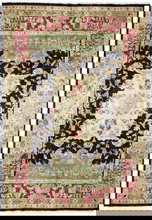 Elegant 8 x 12 Hand-Knotted Area Rug in Black Burgundy Oushak Design: Elegant 8 x 12 Hand-Knotted Area Rug in Black Burgundy Oushak Design Transform your living space with this exquisite 8 x 12 hand-knotted area rug, featuring a captivating blend of black and burgundy