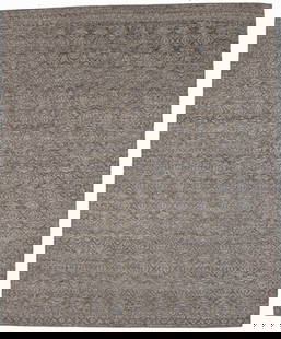 Modern Geometric Handmade Wool Area Rug 8'3 x 9'10 Beige Charcoal: Modern Geometric Handmade Wool Area Rug 8'3 x 9'10 Beige Charcoal Enhance your living space with this stunning Geometric Handmade Oriental Rug. Measuring 8'3" x 9'10", this textured modern carpet comb
