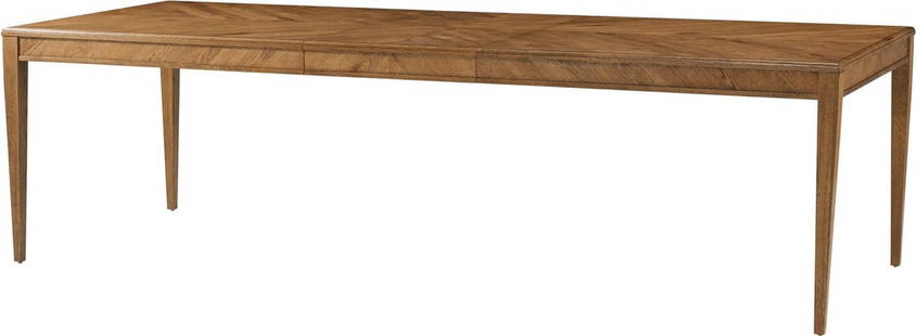 Theodore Alexander Nova Extending Dining Table Oak Veneer 30H x 106.25W x 40D: Theodore Alexander Nova Extending Dining Table Oak Veneer 30H x 106.25W x 40D Introducing the Theodore Alexander Nova Casual Modern Table, a stunning addition to any dining space. This extending dinin