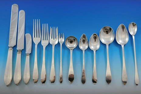 Faneuil by Tiffany & Co. Sterling Silver Flatware Set 159 Pieces: Faneuil by Tiffany & Co. Sterling Silver Flatware Set 159 Pieces This magnificent Faneuil flatware set by Tiffany & Co. is crafted from sterling silver, showcasing a timeless design that reflects the