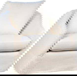 Elegant Laura Swivel Chair Natural White Performance Fabric Transitional Style: Elegant Laura Swivel Chair Natural White Performance Fabric Transitional Style Introducing the Elegant Laura Swivel Chair, a perfect blend of comfort and style for any space. This chair features a