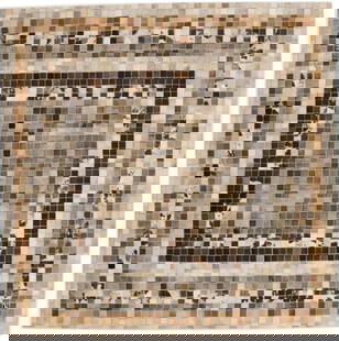 Modern 6' Square Multicolored Leather Cowhide Area Rug: Modern 6' Square Multicolored Leather Cowhide Area Rug Enhance your home decor with this striking Modern Leather Multicolored Cowhide Rug, measuring 6' x 6'. Crafted from premium leather, this