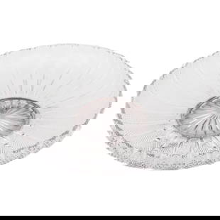 S. Kirk & Sons 1940s Crystal Bowl with Sterling Silver Base 12 in: S. Kirk & Sons 1940s Crystal Bowl with Sterling Silver Base 12 in This stunning crystal bowl features a sleek sterling silver pedestal, crafted by S. Kirk and Sons of Baltimore, Maryland, circa 1940's
