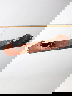 Handcrafted Ojibwe Birch Bark Canoe Model Decorative Piece: Handcrafted Ojibwe Birch Bark Canoe Model Decorative Piece This vintage birch bark canoe model is a stunning handcrafted replica of traditional Native American birch bark canoes. It showcases a detail