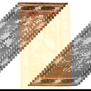 Zabihi Collection Hand-Woven Brown Chinese Tang Pictorial Rug 39 x 62 in: Zabihi Collection Hand-Woven Brown Chinese Tang Pictorial Rug 39 x 62 in Explore the exquisite craftsmanship of this Zabihi Collection Brown Chinese Pictorial Rug, hand-woven from high-quality wool. T