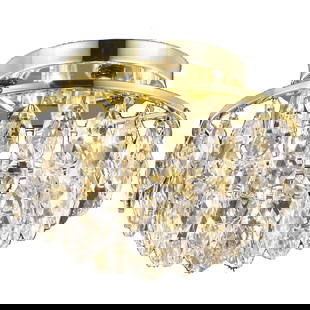 Chandelier Liquidators Clara 4-Light Gold Flush Mount Ceiling Light 14": Chandelier Liquidators Clara 4-Light Gold Flush Mount Ceiling Light 14" Illuminate your space with this stunning 4-Light Flush Mount Chandelier, perfect for bedrooms, bathrooms, kitchens, and hallways