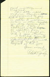 Bobby Jones Signed 1963 Handwritten Letter PSA/DNA Authenticated: Bobby Jones Signed 1963 Handwritten Letter PSA/DNA Authenticated This unique collectible features a hand-written letter dated 1963, personally signed by the legendary golfer Bobby (Robert T) Jones. Th