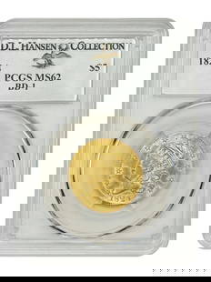 1824 Capped Bust $5 Coin PCGS MS62 Brilliant Uncirculated Gold: 1824 Capped Bust $5 Coin PCGS MS62 Brilliant Uncirculated Gold This 1824 Capped Bust $5 coin is a remarkable piece of numismatic history, certified by PCGS with a grade of MS62. Struck in Philadelphia