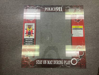 KONAMI POLICE 911 Arcade Backglass 2000 Classic Restoration Piece: KONAMI POLICE 911 Arcade Backglass 2000 Classic Restoration Piece This is a pre-owned backglass for the POLICE 911 arcade machine, produced by KONAMI in the year 2000. It is an essential component for