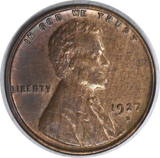 1927-D Lincoln Cent Uncirculated Choice BU Copper Coin: 1927-D Lincoln Cent Uncirculated Choice BU Copper Coin This 1927-D Lincoln Cent is an uncirculated coin featuring a striking wheat design. Classified as Choice BU, this coin has been preserved in exce