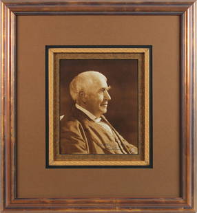 Thomas Edison Signed 8x10 Framed Photo to N.M. Rice Beckett COA: Thomas Edison Signed 8x10 Framed Photo to N.M. Rice Beckett COA This stunning autographed 8x10 photo features Thomas Edison, personally inscribed "To N.M. Rice." It has been professionally framed, wit