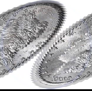 1902-S Uncertified Morgan Silver Dollar Brilliant Uncirculated Coin: 1902-S Uncertified Morgan Silver Dollar Brilliant Uncirculated Coin This 1902-S Morgan Silver Dollar is an uncirculated coin, showcasing its brilliant luster and detail. Made of silver, this coin repr