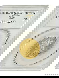 1821 Capped Bust $5 Coin PCGS AU55 Rare Gold Collectible: 1821 Capped Bust $5 Coin PCGS AU55 Rare Gold Collectible This 1821 Capped Bust $5 coin is graded AU55 by PCGS and is a notable example of early American gold coinage. With a mintage of only 34,641 coi