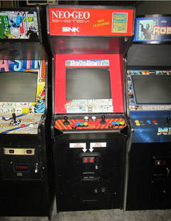 Rare 1989 SNK NEO GEO Arcade Machine 2 Player Multi-Cartridge System: Rare 1989 SNK NEO GEO Arcade Machine 2 Player Multi-Cartridge System Experience the nostalgia of classic gaming with the NEO GEO Arcade Machine by SNK from 1989. This two-player arcade machine is in e