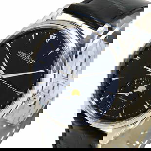 JAEGER-LECOULTRE Master Ultra Slim Moon 39 Q1368470 Men's Automatic Wristwatch: JAEGER-LECOULTRE Master Ultra Slim Moon 39 Q1368470 Men's Automatic Wristwatch Presenting the JAEGER-LECOULTRE Master Ultra Slim Moon 39 Q1368470, a sophisticated men's wristwatch that combines elegan