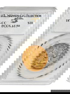 1876-CC Liberty Head $10 Gold Coin PCGS AU50 Rare Circulated: 1876-CC Liberty Head $10 Gold Coin PCGS AU50 Rare Circulated This 1876-CC $10 Liberty Head gold coin, certified by PCGS with a grade of AU50, is a rare find for advanced collectors. With a mintage of