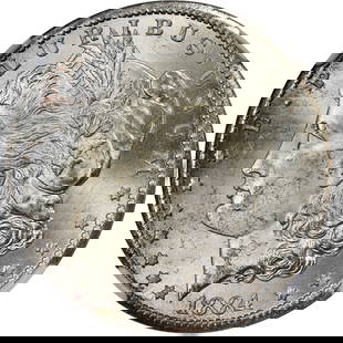 1884-CC Morgan Silver Dollar NGC MS63 Uncirculated Strong Strike: 1884-CC Morgan Silver Dollar NGC MS63 Uncirculated Strong Strike This stunning 1884-CC Morgan Silver Dollar exhibits remarkable eye appeal and is graded MS63 by NGC, signifying its uncirculated condit