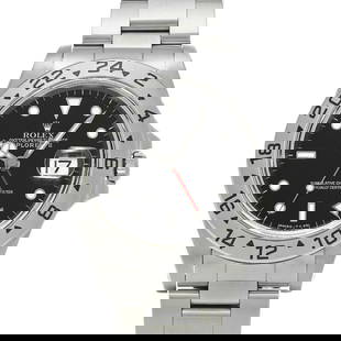 ROLEX Explorer II 16570 Automatic Men's Watch U Serial Black Dial: ROLEX Explorer II 16570 Automatic Men's Watch U Serial Black Dial This ROLEX Explorer II 16570 is a classic men's wristwatch, manufactured around 1997. Designed for adventurers, it features a 24-hour