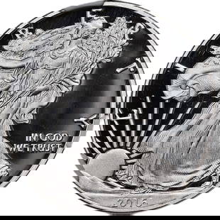 2016-W Silver American Eagle $1 NGC PF70 Ultra Cameo 30th Anniversary: 2016-W Silver American Eagle $1 NGC PF70 Ultra Cameo 30th Anniversary This 2016-W Silver American Eagle $1 coin is graded PF70 Ultra Cameo by NGC, a prestigious certification that signifies its pristi