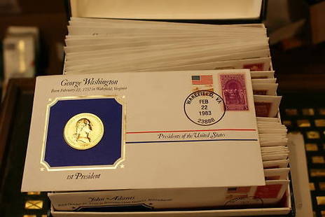 Presidential Medals Collection Washington to Reagan in First Day Covers: Presidential Medals Collection Washington to Reagan in First Day Covers This collection features Presidential Medals from Washington through Reagan, presented in First Day Covers. The medals are compo