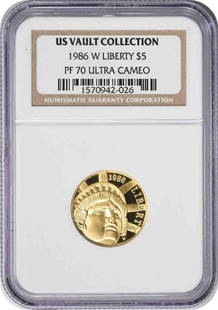 1992-W Olympic Commemorative $5 Gold Coin PR70 NGC: 1992-W Olympic Commemorative $5 Gold Coin PR70 NGC This 1992-W Olympic Commemorative $5 Gold coin is certified by NGC with a PR70 grade, indicating its perfect condition. Made from high-quality gold,