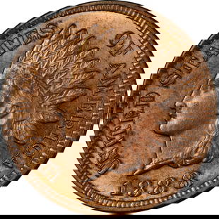 1888 Indian Cent Choice BU Copper Coin Strong Strike: 1888 Indian Cent Choice BU Copper Coin Strong Strike This 1888 Indian Cent showcases exceptional eye appeal with a strong strike, indicative of its Choice Brilliant Uncirculated (BU) grade. Crafted fr
