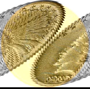 1910 $10 Gold Indian Coin by Augustus Saint Gaudens AU Uncertified: 1910 $10 Gold Indian Coin by Augustus Saint Gaudens AU Uncertified This 1910 $10 Gold Indian coin, designed by Augustus Saint Gaudens, features a stunning design and high-quality craftsmanship. It con