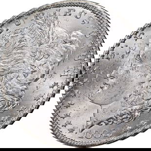 1885-CC GSA Morgan Silver Dollar NGC MS62 Uncirculated Silver Coin: 1885-CC GSA Morgan Silver Dollar NGC MS62 Uncirculated Silver Coin This 1885-CC GSA Morgan Silver Dollar showcases remarkable eye appeal with its blast white surface. Graded MS62 by NGC, this uncircul