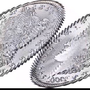 1881-CC Morgan Silver Dollar NGC MS63 Uncirculated Blast White Coin: 1881-CC Morgan Silver Dollar NGC MS63 Uncirculated Blast White Coin This stunning 1881-CC Morgan Silver Dollar showcases superb eye appeal with its blast white finish. Graded MS63, this uncirculated c