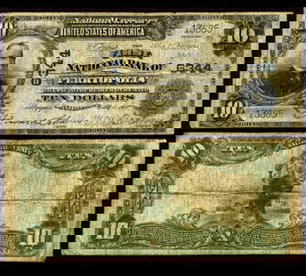 1902 $10 Note Perryopolis PA Ch #6344 Circulated Uncertified: 1902 $10 Note Perryopolis PA Ch #6344 Circulated Uncertified This $10 note from Perryopolis, PA, issued in 1902, is a notable collectible for currency enthusiasts. It has been circulated and is graded