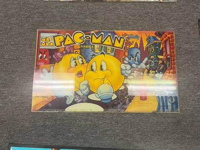 Bally 1982 PAC MAN Pinball Vintage Backglass Collectible: Bally 1982 PAC MAN Pinball Vintage Backglass Collectible This is a pre-owned PAC MAN PINBALL backglass manufactured by Bally in 1982. A must-have for collectors and enthusiasts of vintage pinball mach