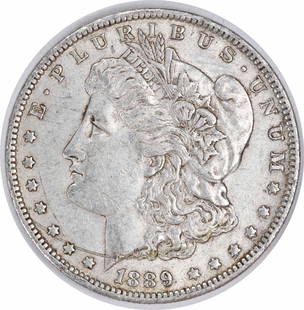 1889-O Morgan Silver Dollar AU Uncertified New Orleans Coin: 1889-O Morgan Silver Dollar AU Uncertified New Orleans Coin This 1889-O Morgan Silver Dollar is a stunning piece of numismatic history, featuring a grade of AU (About Uncirculated). The coin was