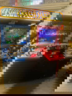 RARE Namco Cyber Sled Arcade Machine 1993 2 Player Fully Functional: RARE Namco Cyber Sled Arcade Machine 1993 2 Player Fully Functional Experience the thrill of the arcade with the CYBER SLED Arcade Machine by Namco, a classic 2-player game from 1993. This machine is