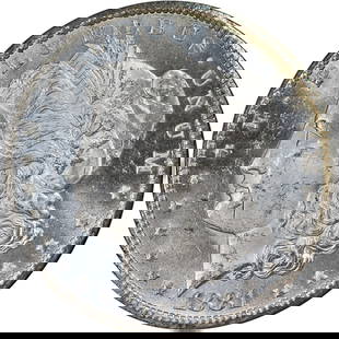1881-CC NGC MS63 GSA Morgan Silver Dollar Blazing White Superb Appeal: 1881-CC NGC MS63 GSA Morgan Silver Dollar Blazing White Superb Appeal This stunning 1881-CC GSA Morgan Silver Dollar showcases superb eye appeal with its blazing white finish. Graded MS63 by NGC, this