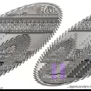 2021 5oz Silver Tiffany Art Coin Paris Metropolis Ultra High Relief: 2021 5oz Silver Tiffany Art Coin Paris Metropolis Ultra High Relief Introducing the 2021 5oz Silver Tiffany Art coin, celebrating the enchanting city of Paris. This remarkable piece showcases a