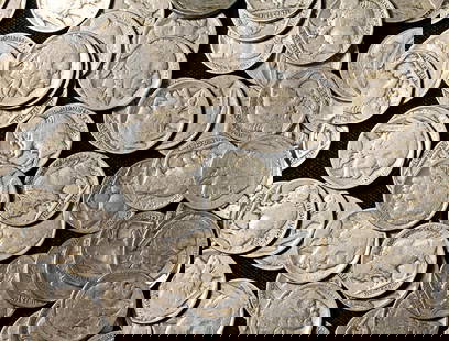 Bulk Lot of 100 Circulated 1915-18 Buffalo Nickels: Bulk Lot of 100 Circulated 1915-18 Buffalo Nickels This bulk lot features 100 pieces of 1915-18 Buffalo Nickels, showcasing a variety of weak and partial dates. These coins are composed of nickel and