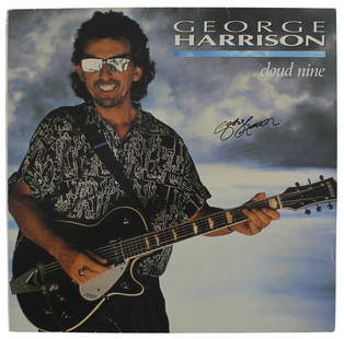 George Harrison Signed Cloud Nine Album Cover JSA Certified: George Harrison Signed Cloud Nine Album Cover JSA Certified This Autographed Cloud Nine Album Cover (without vinyl) has been Personally Signed by George Harrison. It comes with a Certificate of Authen