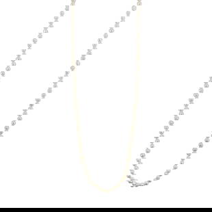 Elegant 28" Baroque Freshwater Pearl Necklace White 6mm-6.5mm: Elegant 28" Baroque Freshwater Pearl Necklace White 6mm-6.5mm This stunning Baroque Freshwater Pearl Necklace features lustrous white pearls measuring between 6mm and 6.5mm in width. With a length