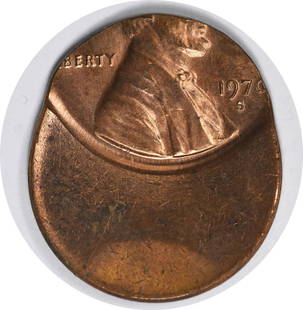 1970-S Lincoln Cent 50% Off-Center Choice BU Uncertified Copper Coin: 1970-S Lincoln Cent 50% Off-Center Choice BU Uncertified Copper Coin This 1970-S Lincoln Cent features a striking 50% off-center strike, showcasing a unique error that adds to its collectible value.
