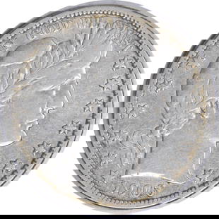 1906-D Barber Silver Half Dollar VF Denver Mint Coin: 1906-D Barber Silver Half Dollar VF Denver Mint Coin The 1906-D Barber Silver Half Dollar is a remarkable coin from the Denver mint, featuring the iconic Barber design by Charles E. Barber. This