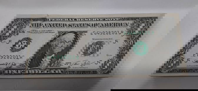 1974 Lot of 100 Uncirculated $1 Federal Reserve Notes Consecutive Serial Numbers: 1974 Lot of 100 Uncirculated $1 Federal Reserve Notes Consecutive Serial Numbers This lot includes 100 Series 1974 $1 Federal Reserve Notes featuring consecutive serial numbers. The banknotes are in u