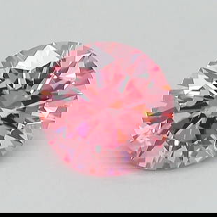 Ideal Loose Diamond - ROUND 0.67ct Fancy Vivid Pink VS1: Ideal Loose Diamond - ROUND 0.67ct Fancy Vivid Pink VS1 Source: This is a real non-mined Diamond that has been grown in a lab Shape: ROUND Carats: 0.67 Color: Fancy Vivid Pink Certification: IGI Video