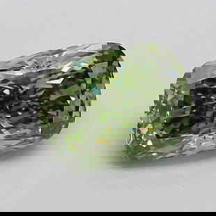 Loose Diamond - CUSHION MODIFIED 3.13ct Fancy Vivid Green VS1: Loose Diamond - CUSHION MODIFIED 3.13ct Fancy Vivid Green VS1 Source: This is a real non-mined Diamond that has been grown in a lab Shape: CUSHION MODIFIED Carats: 3.13 Color: Fancy Vivid Green Certif