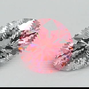 Ideal Loose Diamond - ROUND 0.67ct Fancy Vivid Pink VS1: Ideal Loose Diamond - ROUND 0.67ct Fancy Vivid Pink VS1 Source: This is a real non-mined Diamond that has been grown in a lab Shape: ROUND Carats: 0.67 Color: Fancy Vivid Pink Certification: IGI Video