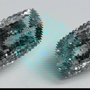 Loose Diamond - CUSHION MODIFIED 3.03ct Fancy Vivid Green VS1: Loose Diamond - CUSHION MODIFIED 3.03ct Fancy Vivid Green VS1 Source: This is a real non-mined Diamond that has been grown in a lab Shape: CUSHION MODIFIED Carats: 3.03 Color: Fancy Vivid Green Certif