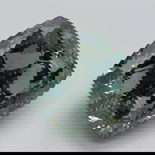 Loose Diamond - CUSHION MODIFIED 2.59ct Fancy Vivid Green VS1: Loose Diamond - CUSHION MODIFIED 2.59ct Fancy Vivid Green VS1 Source: This is a real non-mined Diamond that has been grown in a lab Shape: CUSHION MODIFIED Carats: 2.59 Color: Fancy Vivid Green Certif