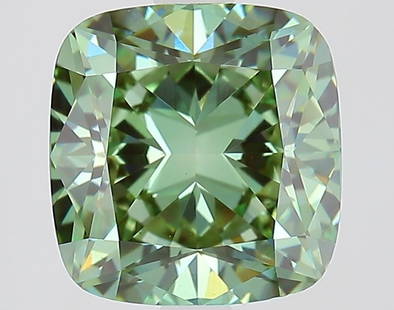 Loose Diamond - CUSHION MODIFIED 3.01ct Fancy Vivid Green VS1: Loose Diamond - CUSHION MODIFIED 3.01ct Fancy Vivid Green VS1 Source: This is a real non-mined Diamond that has been grown in a lab Shape: CUSHION MODIFIED Carats: 3.01 Color: Fancy Vivid Green Certif