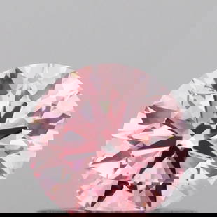 Ideal Loose Diamond - ROUND 0.55ct Fancy Vivid Pink VVS1: Ideal Loose Diamond - ROUND 0.55ct Fancy Vivid Pink VVS1 Source: This is a real non-mined Diamond that has been grown in a lab Shape: ROUND Carats: 0.55 Color: Fancy Vivid Pink Certification: IGI Vide
