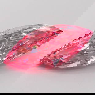 Loose Diamond - MARQUISE 2.53ct Fancy Vivid Pink VVS2: Loose Diamond - MARQUISE 2.53ct Fancy Vivid Pink VVS2 Source: This is a real non-mined Diamond that has been grown in a lab Shape: MARQUISE Carats: 2.53 Color: Fancy Vivid Pink Certification: IGI Vide