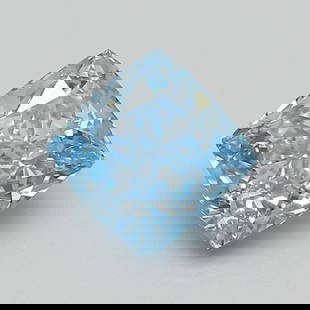Loose Diamond - CUSHION MODIFIED 2.09ct Fancy Vivid Blue VS1: Loose Diamond - CUSHION MODIFIED 2.09ct Fancy Vivid Blue VS1 Source: This is a real non-mined Diamond that has been grown in a lab Shape: CUSHION MODIFIED Carats: 2.09 Color: Fancy Vivid Blue